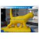Waterproof Yellow Cat Inflatable Cartoon Characters / Large Inflatable Animals For Amusement Park