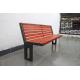 Custom Solid Wood Outdoor Wooden Bench Surface Mounted With Mild Steel Frame