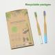 ISO 100% Biodegradable Bamboo Charcoal Toothbrush Family Set 6pcs OEM