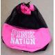 Victoria's Secret Pink Black Mesh Backpack Pink Nation Bag Black Gym Hiking