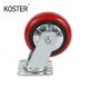 Customized Request Heavy Duty Flat Fixed Type Iron PU/PVC Caster Wheel with Brake