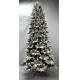 7.5 Foot PE Pinecone Christmas Tree With White Downy Shawl