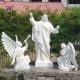Marble Jesus Blessed Statue Stone Christ Jesus Sculpture Life Size Religious Christian Angel Outdoor