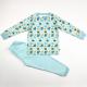 Polyester / Cotton Kids Winter Night Pajamas Set with Long Sleeves in GARMENT DYED