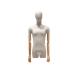 Bamboo jute cloth Half Body Male Mannequin with Head Design Enhancing Model's Temperament & Appearance