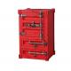 Rusty Iron Frame Bedside Storage Cabinet Industrial Shipping Container Design Style