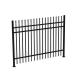 1.8mH 3 Rails Galvanized Wrought Iron Fence Panels , Decorative Metal Fencing