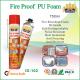 Fire Retardant Pu Foam Spray / Glue , Self-Extinguishable And Water-Resistant