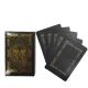 Wholesale Custom Printing Playing Cards Black Gold PVC Plastic Playing Cards Waterproof Poker For CASINO