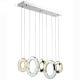 Contemporary Adjustable Pendant Light , L60 * W18 * H100cm Crystal Hanging Lights 