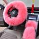 Universal Beautiful girly fur plush steering wheel covers for Car Interior Accessories