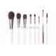 Antibacterial Treated Synthetic Makeup Brushes White Handle Handmade