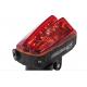 5 LED 2 Laser Battery Powered LED Bike Lights Portable Special Shape P14 - B Model