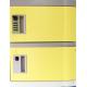 ABS Material Keyless Security Lockers , 8 Tier Lockers Yellow Door For Factory