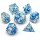 Sturdy Practical Clear Resin Dice , Wear Resistant Sharp Edge RPG Dice