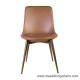 82.5cm 48cm Leather Dining Chairs With Metal Legs