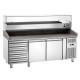 Hot Sale Commercial Pizza Preparation Table Stainless Steel Pizza Prep Table With G/n Container
