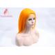 Fashionable Custom Human Hair Wigs Orange Wig , Raw Virgin Brazilian Hair
