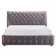 Double S With Desk And Drawers Upholstered Frame High Headboard Bed