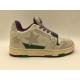 Beige Soft Cow Leather Upper Tennis Shoes Non Slip ROHS Approved