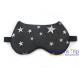 Silver Plating Silk Eye Mask Satin Black Space Stars Comfortable Head Band for Xmas