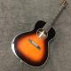 Custom O Body 39 Inch Abalone Binding Sunburst Color Acoustic Guitar Accept Guitar, Amp, Pedal OEM