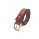 30mm Mens Genuine Leather Dress Belt Brown With Pin Buckle Removable