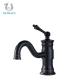 Watermark Single Handle Black Wash Basin Faucet Splash Proof Antique Style