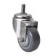 3 80kg Stainless Steel Threaded Swivel PU Caster S5433-75 for Heavy-Duty Applications