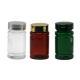 80ml PET Pill Medicine Bottle with Customized Color and Gold Silver Coating Caps