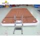 OEM Inflatable Floating Dock Swim Platform With Ladder Drop Stitch PVC Teak Foam