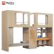 Military Bunk Bed With Storage Cabinet Wood 4600 X 900 X 2400mm Support customization