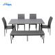 1800*850mm Modern Fixed Top Dining Table With Metal Base DT-996-165