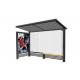 Light Weight Stainless Steel Bus Stop Canopy Tempered Glass Material Easy Install