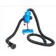 Vehicle Exhaust Extracting Hose Reel Movable Trolley With 1.1KW Fan 75mm Diameter 4m Long