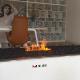 60 Inch 1500mm Insert Water Vapor Steam Fireplace With Crystal Decoration