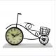 Vintage Metal Crafts black Decorative Metal Bicycle Table Clock