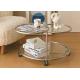 Stainless Steel Glass Top Nesting Coffee Tables