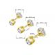 Hypoallergenic 14k Gold Flat Back Stud Earrings With 2mm 4mm Tiny Round Diamond