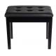 Duet Keyboard Odm Double Piano Bench With Storage Wide Seat Faux Leather Black