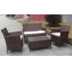 Commercial Discount Rattan Furniture Set , 4PCS KD Rattan Garden Sofa Sets