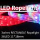 Rectangle 3 wires LED flexible rope light IP44 outdoor/indoor red/yellow/green/blue color
