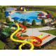 Outdoor Swimming Water Park Slide Fiberglass Kids Games Equipment Fiberglass Slides Set