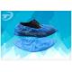 Chlorinated Polyethylene Fabric Disposable Shoe Covers Blue Color