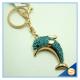 Novelty  Dolphin Shape Crystal Lovely Metal Key Chains Women Bag Accessories
