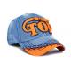 Women / Men Embroidery Denim Baseball Cap 6 Panel Fashion Style For Daily Decoration