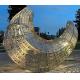 Modern Abstract Metal Sculpture , Color Painting Large Metal Lawn Sculptures