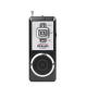 Black FM Speaker Radio 105mm DSP Chip Single Band With Earphone Jack flashlight
