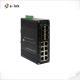 Industrial Ethernet Switch with 8×10/100/1000T 802.3at PoE + 4×1G SFP + 2×10G SFP Ports