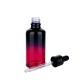 Glass Cosmetic Dropper Bottles 30ml Round Clear Red Essential Oil Sample Bottles